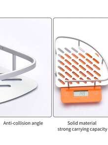 1 pieza Estante de almacenamiento de baño de acero inoxidable - Plateado - Ver 6