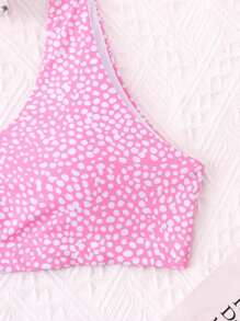 Áo Tops Bikini Nữ Tất cả trên in - Hồng - Xem 5