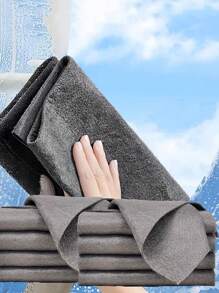 5pcs Solid Color Cleaning Rag - Grey - View 1