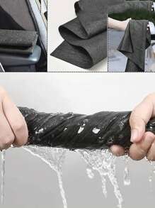 5pcs Solid Color Cleaning Rag - Grey - View 4