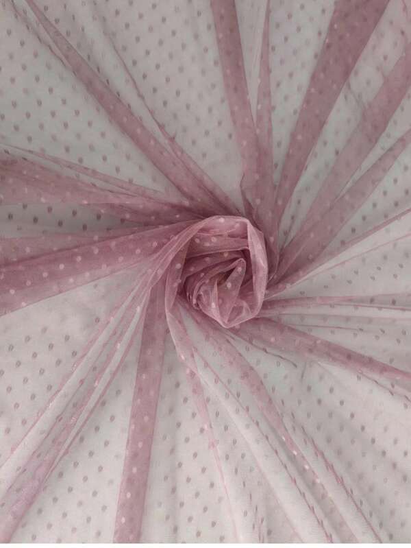 1pc Polka Dot Pattern Mesh DIY Fabric, Modern Polyester Cloth For DIY Sewing