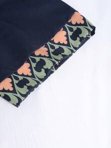 Manfinity RSRT Men Baroque Print Contrast Trim Shirt - Navy Blue - View 5