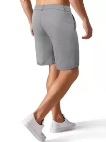 Manfinity Mode Men Houndstooth Print Slant Pocket Shorts - Grey - View 2