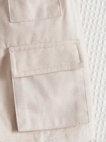 SHEIN 嬰兒翻蓋口袋夾克背心和短褲和背心上衣 - 彩色 - 查看 4