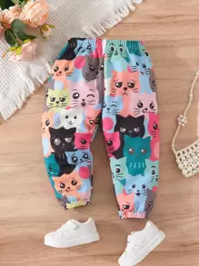 SHEIN Baby Cartoon Graphic Pants - Multicolor - View 1