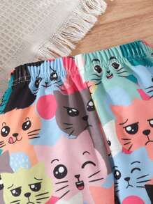 SHEIN Baby Cartoon Graphic Pants - Multicolor - View 3