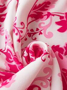 SHEIN SunnyBelle Plus Floral Print Belted Tube Dress - Multicolor - View 4