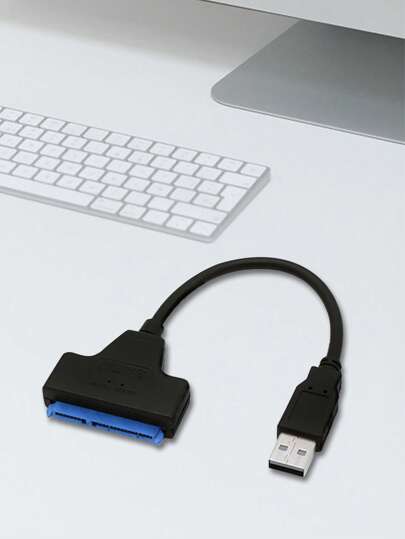適用於 2.5 英寸硬盤 HDD/SSD 的 SATA 轉 USB 適配器電纜，硬盤適配器轉換器