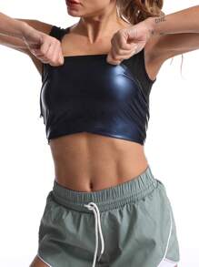 Sports Outdoor Sports Waist Trainer Vest, Fitness Body Shaper Sweatshirt Shapewear Waist Trainer Corset - Black - View 1