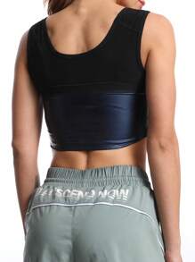 Sports Outdoor Sports Waist Trainer Vest, Fitness Body Shaper Sweatshirt Shapewear Waist Trainer Corset - Black - View 6