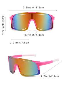 1pc Outdoor Sports Fashion Sports Glasses - Ombre - View 4