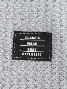 SHEIN Ragazzo Tween toppa con lettera Maglietta 2 in 1 & Shorts