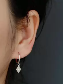 1 Paire de Boucles d'oreilles étoile à huit branches en strass d'argent S925, Boucles d'oreilles simples élégantes et polyvalentes pour femmes