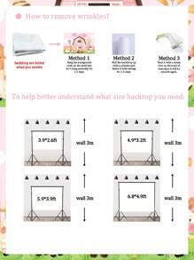 1pc Cartoon Animal Pattern Party Background Cloth, Modern Polyester Photobooth Background For Party - Multicolor - View 3