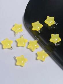 10pcs/set Star DIY Pendant - Yellow - View 3