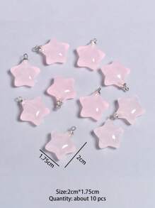 10入組星星DIY吊墜 - 淺粉色 - 查看 4