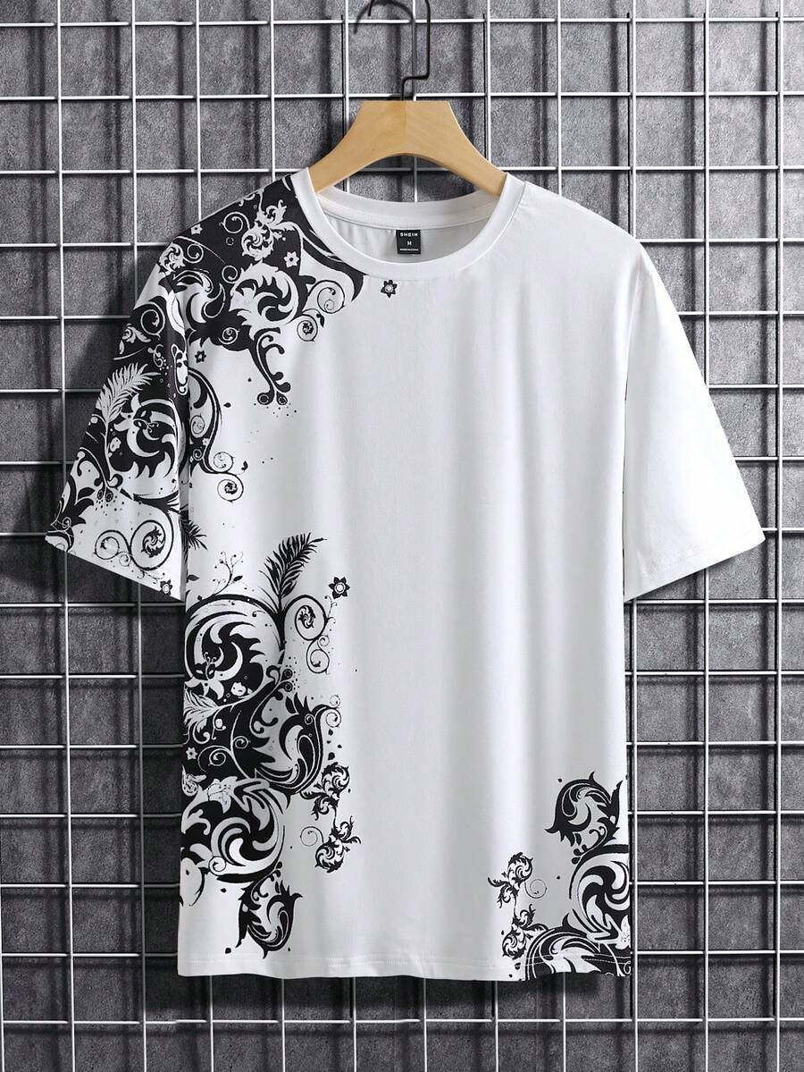 Manfinity Homme Áo thun & Áo lót Nam Hoa Giải trí - trắng - Xem 1
