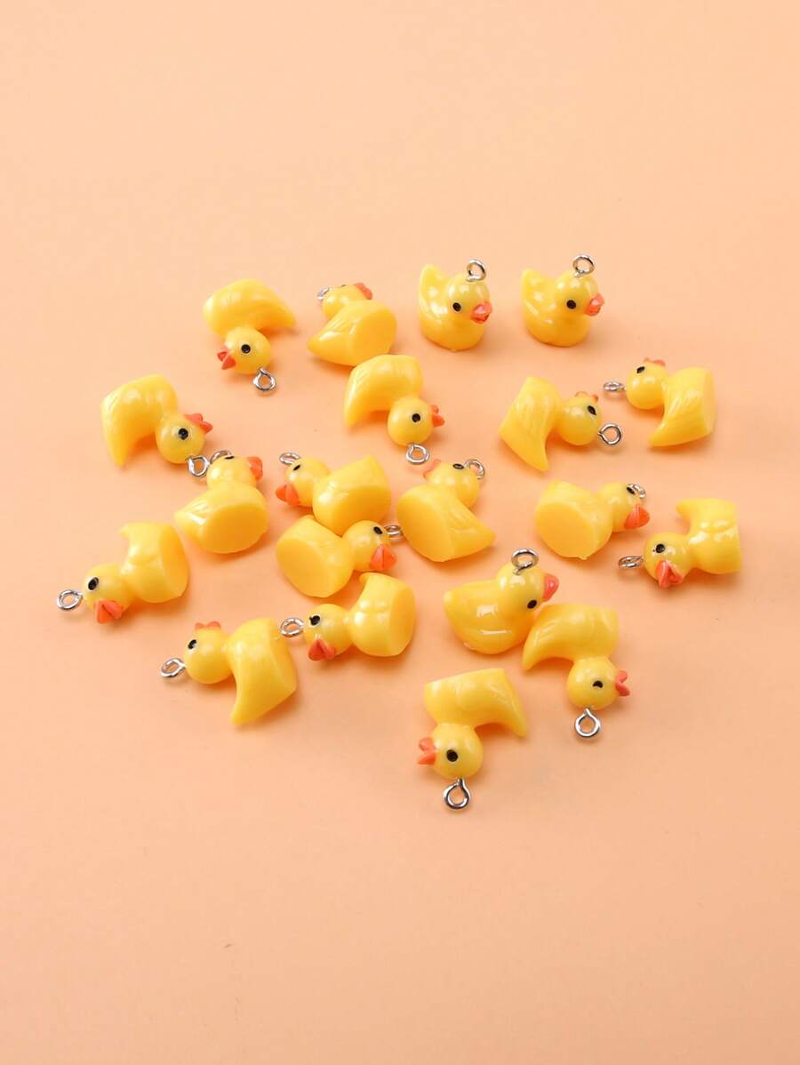 20pcs/set Duck DIY Pendant - Yellow - View 1