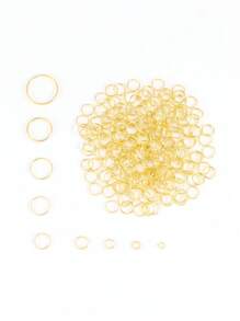 10 Sizes Double Layer Jump Rings For Bracelet, Necklace, Keychain Findings, 4-20mm - Yellow Gold - View 1