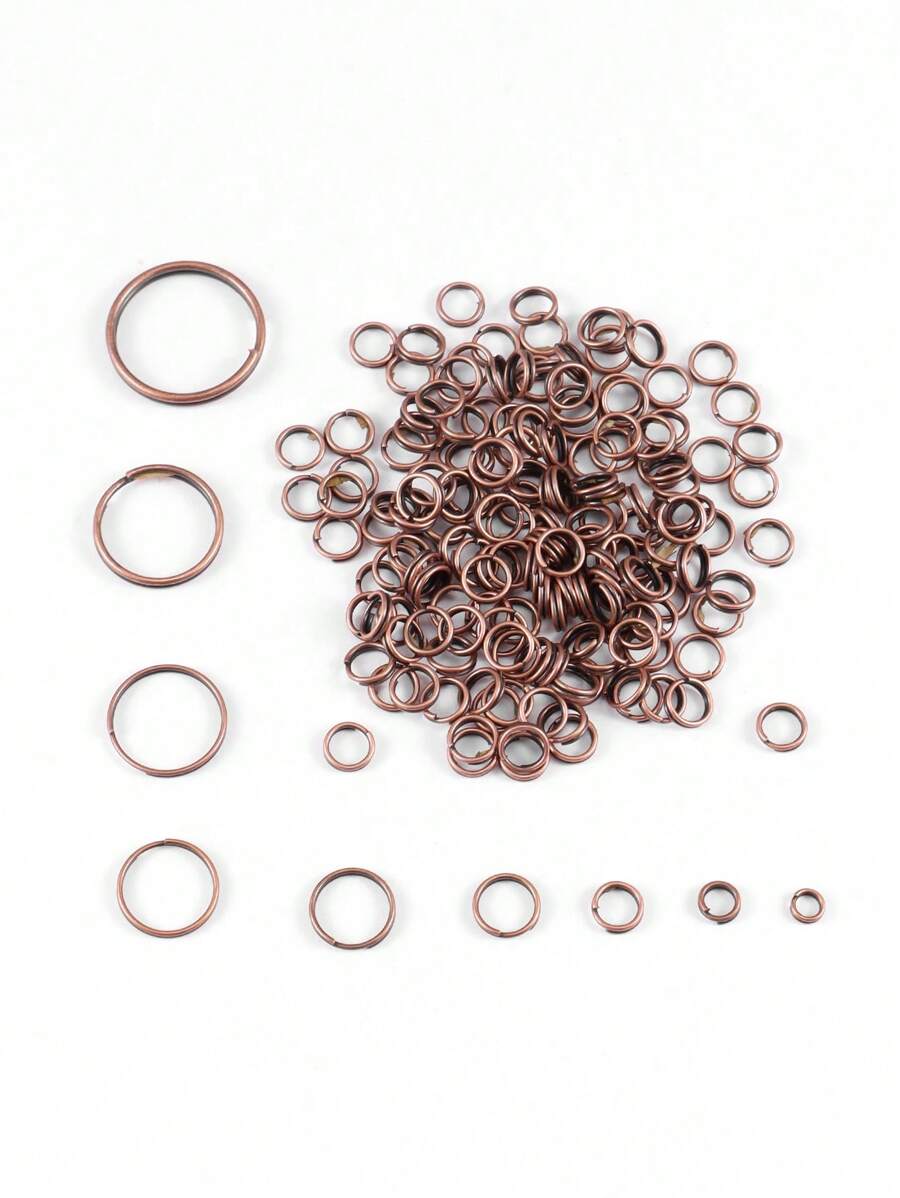 10 Kích Cỡ Hai Lớp Nhảy Nhẫn, Vòng Chìa Khóa-- Vòng Tay, Vòng Cổ Và Móc Khóa Phát Hiện Vật Dụng, 4-20 Mm - màu nâu - Xem 1