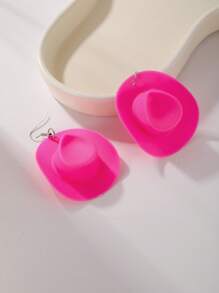 帽子耳墜 - 粉色 - 查看 3