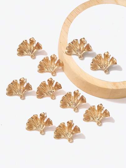 10pcs/set Creative Zinc Alloy Ginkgo Biloba DIY Earrings Accessory For Women For DIY Jewelry Making