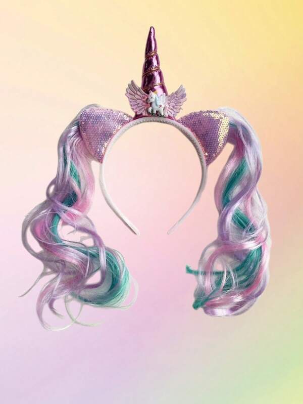 1pc Unicorn Birthday Party Headband, Birthday Gift & Photo Prop,Christmas