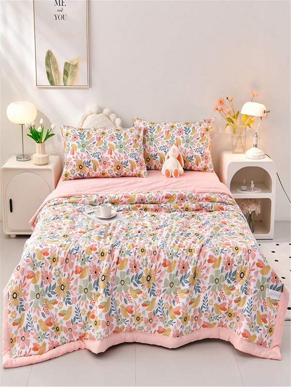 Floral Pattern Bedspread SHEIN USA