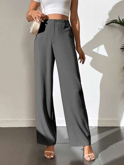 SHEIN Tall High Waist Wide Leg Pants