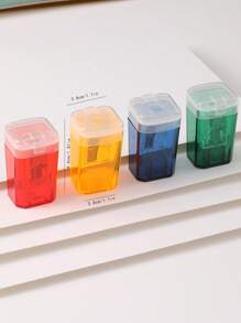 4 cái Gọt bút chì mini có thiết kế thùng rác - Hồng - Xem 3