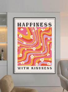 1入組字母圖案無框畫 - 彩色 - 查看 1