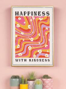 1入組字母圖案無框畫 - 彩色 - 查看 5