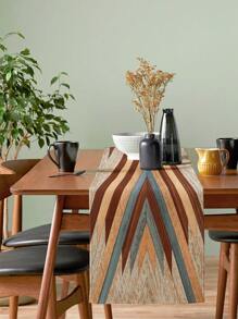 1 pieza Camino de mesa con patrón geométrico mesa moderno poliéster para casa - Multicolor - Ver 6