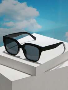 Mujer 1 par Gafas de sol marco cuadrado de moda para decoración diaria - Negro - Ver 2