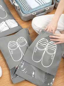1入組鞋型鞋收納袋，現代無紡布鞋收納袋，適合家用 - 灰色 - 查看 2