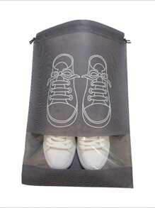 1入組鞋型鞋收納袋，現代無紡布鞋收納袋，適合家用 - 灰色 - 查看 4