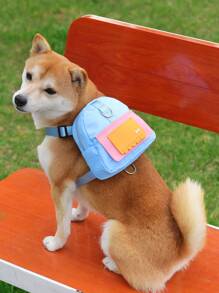 1pc Letter Patch Decor Pet Bag For Dog And Cat For Outdoor - Nhiều màu - Xem 1