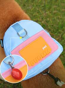 1pc Letter Patch Decor Pet Bag For Dog And Cat For Outdoor - Nhiều màu - Xem 6