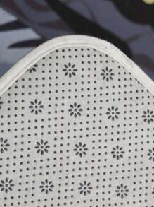 1入組花朵圖案現代滌綸防滑地墊 - 彩色 - 查看 2