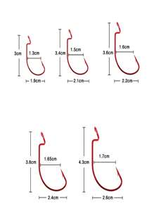 51入組鐵垂釣鉤帶收納盒 - 黑色 - 查看 3