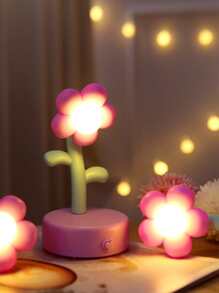 1入組花朵設計檯燈 - 黃色 - 查看 6