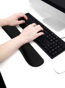 1 miếng đệm cổ tay bằng cao su trơn - màu đen - Xem 2