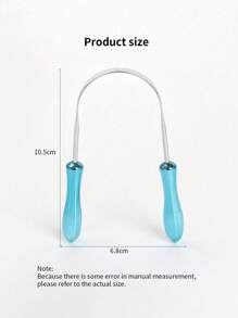 1 dụng cụ cạo lưỡi bằng thép không gỉ hình chữ U - Màu xanh bạc hà - Xem 5