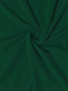 SHEIN Unity Đầm Lá thư Giải trí - Màu xanh lá cây đậm - Xem 6