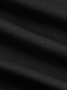 SHEIN ICON Contrast Lace Halter Top & Bodycon Skirt - Black - View 4