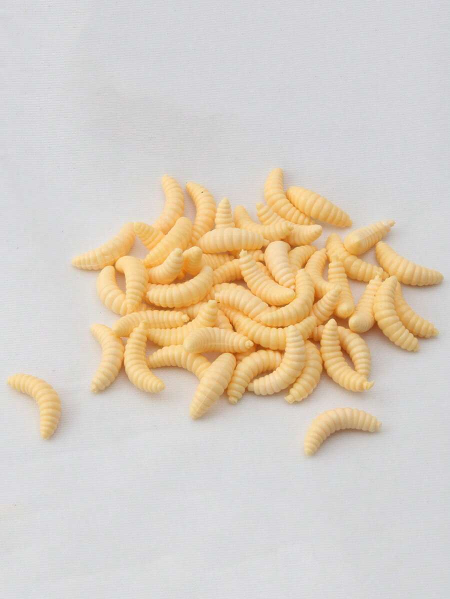 50pcs Worm Design Fishing Lure - Beige - View 1