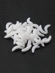 50pcs Worm Design Fishing Lure - White - View 1