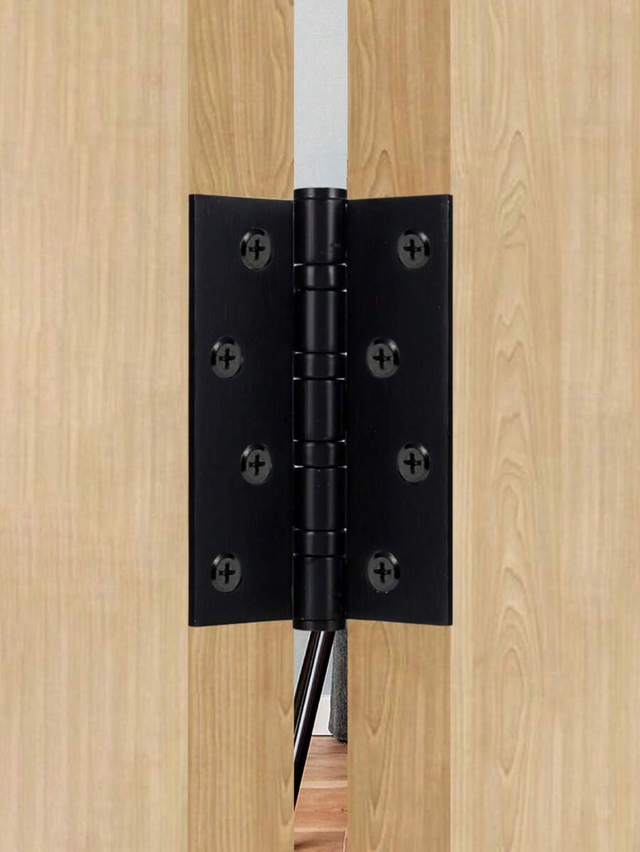 1pc Stainless Steel Cabinet Hinge - Black - View 1