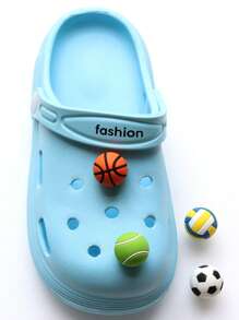 4入組球形設計鞋PVC卡通配件適用於洞洞鞋拖鞋 - 彩色 - 查看 3