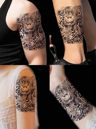 1張中國龍印花紋身貼紙